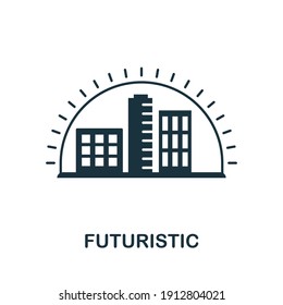 Futuristic icon. Monocrome element from technology collection. Futuristic icon for banners, infographics and templates.