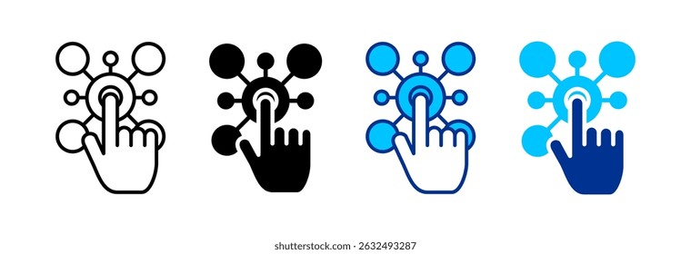 Futuristic Icon Set Multiple Style Vector Illustration