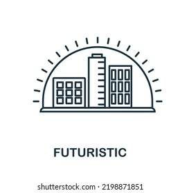 Futuristic icon. Simple element from technology collection. Line Futuristic icon for templates, infographics and banners