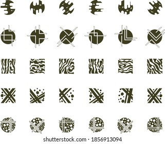 Futuristic Icons and Assorted Abstract design logo