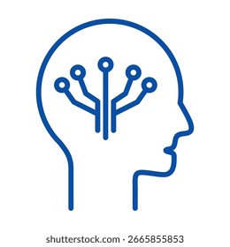 Futuristische Symbole im blauen Stil, Vektorgrafik