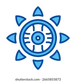 Iconos futuristas en estilo azul, Ilustración vectorial