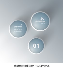 Futuristic Illuminated Spheres Vector Text Frame