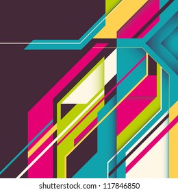 Futuristic illustration with abstract composition. Vector illustration.
