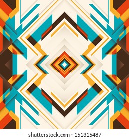 Ilustración futurista con objetos coloridos abstractos. Ilustración vectorial.
