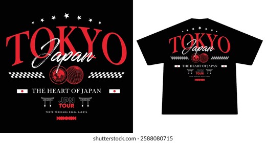 Futuristic illustration of tokyo japan vector t shirt design, vector graphic, typographic poster or tshirts street wear and Urban style