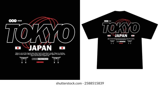 Futuristic illustration of tokyo japan vector t shirt design, vector graphic, typographic poster or tshirts street wear and Urban style