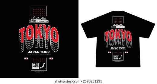 Futuristic illustration of tokyo japan vector t shirt design, vector graphic, typographic poster or tshirts street wear and Urban style