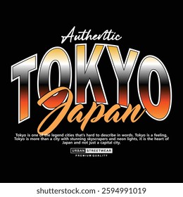 Futuristic illustration of tokyo japan vector t shirt design, vector graphic, typographic poster or tshirts street wear and Urban style