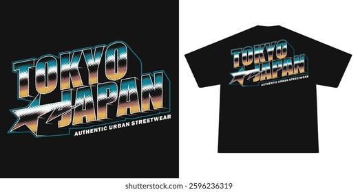 Futuristic illustration of tokyo japan vector t shirt design, vector graphic, typographic poster or tshirts street wear and Urban style