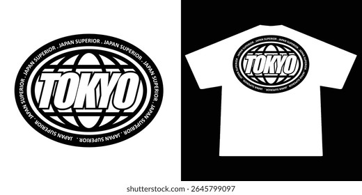 Futuristic illustration of tokyo japan vector t shirt design, vector graphic, typographic poster or tshirts street wear and Urban style	
