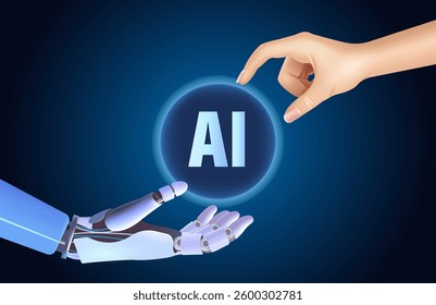 A futuristic image of a robot hand reaching out to a human hand symbolizes future technologies