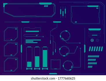 Futuristic info graphic element template