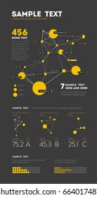 Futuristic infographic. Information aesthetic design. Complex data threads graphic visualization. Abstract data graph. Vector illustration