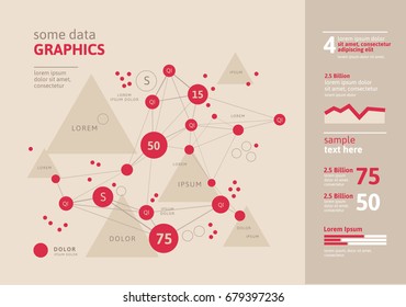Futuristic infographic. Information aesthetic design. Complex data threads graphic visualization. Abstract data graph. Vector illustration