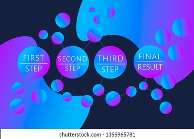 Futuristic Infographic template with 4 options (steps) and place for text. Medicine, science, pharmacology innovation concept for report, banner, business presentation. Vector EPS 10 illustration