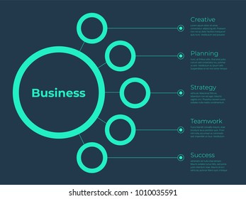 Futuristic infographic template with a steps for success. Business circle template with options for brochure, diagram, workflow, timeline, web design - Everything built on layers. 