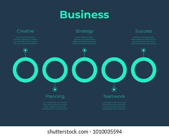 Futuristic infographic template with a steps for success. Business circle template with options for brochure, diagram, workflow, timeline, web design - Everything built on layers. 