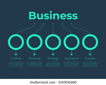 Futuristic infographic template with a steps for success. Business circle template with options for brochure, diagram, workflow, timeline, web design - Everything built on layers. 