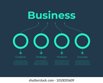 Futuristic infographic template with a steps for success. Business circle template with options for brochure, diagram, workflow, timeline, web design - Everything built on layers. 