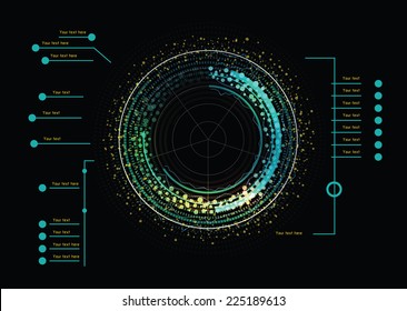 Futuristic infographics as head-up display