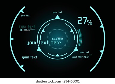 Futuristic infographics as head-up display
