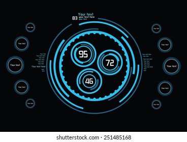 Futuristic infographics as head-up display
