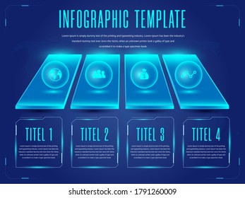 Fondo de plantilla de infografía futurista EPS 10