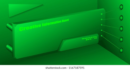 futuristic information board