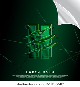 futuristic initial letter H icon, modern template logo design