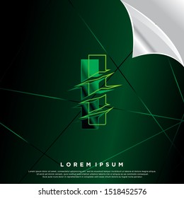 futuristic initial letter I icon, modern template logo design