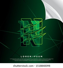 futuristic initial letter N icon, modern template logo design