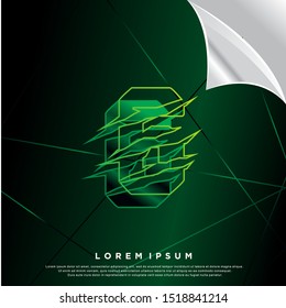 futuristic initial number 6 icon, modern template logo design