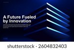 Futuristic Innovation Layers–Abstract 3D Technology Background for Digital Transformation