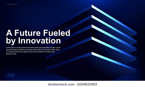 Futuristic Innovation Layers–Abstract 3D Technology Background for Digital Transformation