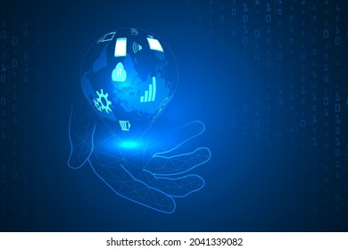 futuristic innovation and digital technology abstract background. global revolution abstract.
