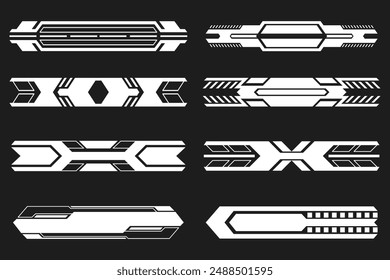 Futuristic Interface Bar Elements. Sci Fi Tech HUD Graphics