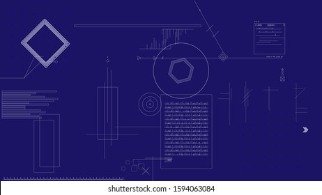 futuristic interface from cyberpunk-style info graphics