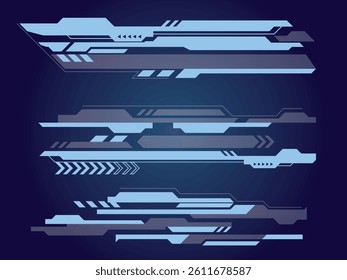 Futuristic interface frame network material