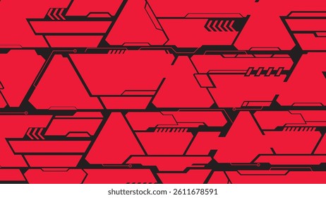 Futuristic interface frame network material