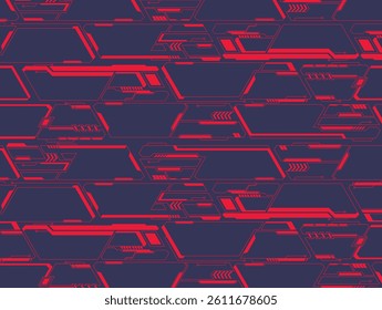 Futuristic interface frame network material