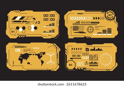 Futuristic interface frame network material