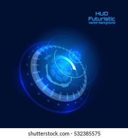 Futuristic interface, HUD. Abstract technology background.  Vector illustration