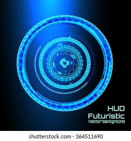 Futuristic interface, HUD,  sci-fi vector background for you technology design, web, card, brochure, template. 