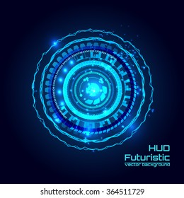 Futuristic interface, HUD,  sci-fi vector background for you technology design, web, card, brochure, template. 
