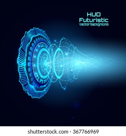 Futuristic interface, HUD,  sci-fi vector background for you technology design, web, card, brochure, template. 
