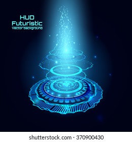 Futuristic interface, HUD,  sci-fi vector background for you technology design, web, card, brochure, template. 