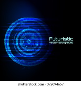 Futuristic interface, HUD,  sci-fi vector background for you technology design, web, card, brochure, template. 