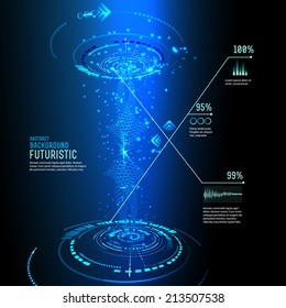 Futuristic interface, HUD,  vector background