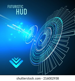 Futuristic interface, HUD,  vector background